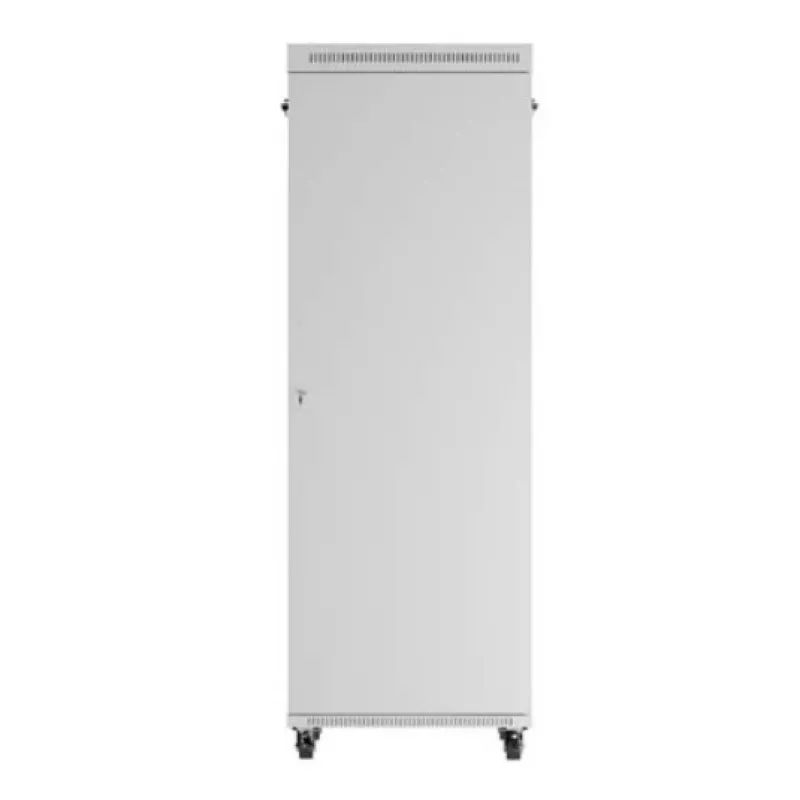 Serverių spinta LANBERG FF01-8047-12SL 47U 800x1000 mm pilka su priekinėmis ir galinėmis stiklinėmis durelėmis bei vieta LCD skydeliui