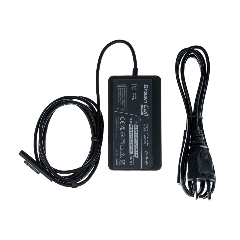 Maitinimo adapteris Green Cell PRO 1706 65W 15V 4A, skirtas Microsoft Surface Laptop/Pro/Book/Go