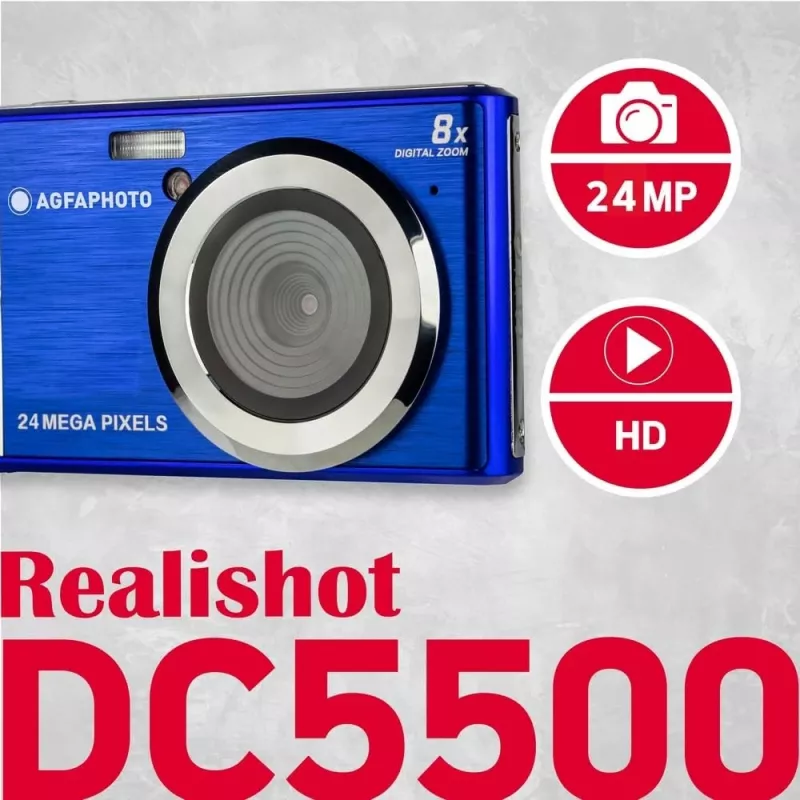 Realishot DC5500 kompaktinis fotoaparatas 24 MP CMOS 5616 x 3744 pikseliai Mėlynas (DC5500BL)