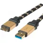 ROLINE Gold USB 3.0 laidas, USB A kištukas - USB 3.0 Micro B kištukas 2,0 m (11.02.8879)