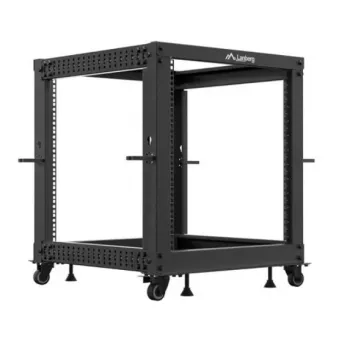 Stovo spinta LANBERG Open Rack OR01-6112-B 12U 600x600 reguliuojama juoda