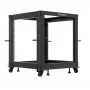Stovo spinta LANBERG Open Rack OR01-6112-B 12U 600x600 reguliuojama juoda