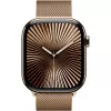 APPLE Watch Series 10 GPS + Cellular 46mm auksinis titano korpusas su auksine „Milanese Loop“ apyranke - S/M