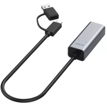 Ethernet adapteris ALLNET ALL-NC-2.5G-USBC_A USB 3.0 Type-C & Type-A 2.5 Gbps Multi‑Gigabit LAN