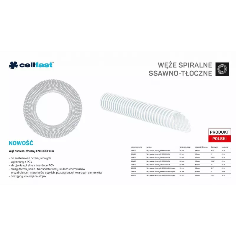 C. ĮSIURBIMO IR SLĖGIO ŽARNA SIURBLIAMS 38mm x 25m BESPALVĖ ENERGO-FLEX