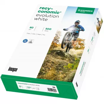 Recyconomic Evolution baltas A3, popierius DIN A3 (500 lapų), 80 g/m²