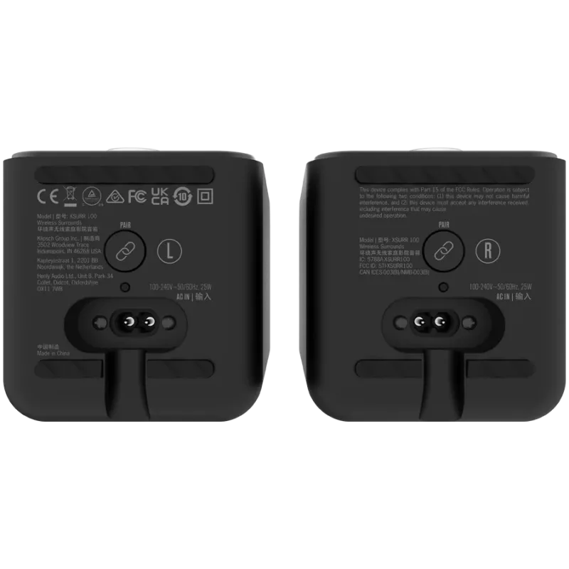 Belaidis vienjuostis garsiakalbis KLIPSCH SURR 100 — 50 W, 2.0 kanalai, 235–20000 Hz, Juoda