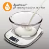 Salter 1050 WHDR Balta Curve Glass Electronic Digital Kitchen Scales