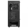 Kompiuterio korpusas SAVIO Noctis Flow — Cube Mini‑ITX/Micro‑ATX/ATX, 3x120mm priekyje, 1x120mm gale, 2x3.5 colio + 3x2.5 colio lizdai, grūdintas stiklas