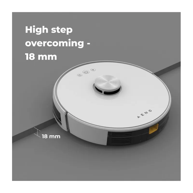 AENO Robot Vacuum Cleaner RC2S: šlapias ir sausas valymas, išmanus valdymas AENO programa, galingas japoniškas Nidec variklis, turbo režimas