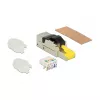 Laido jungtis RJ45 DeLOCK 86485 Juoda Sidabrinė Skaidri Geltona