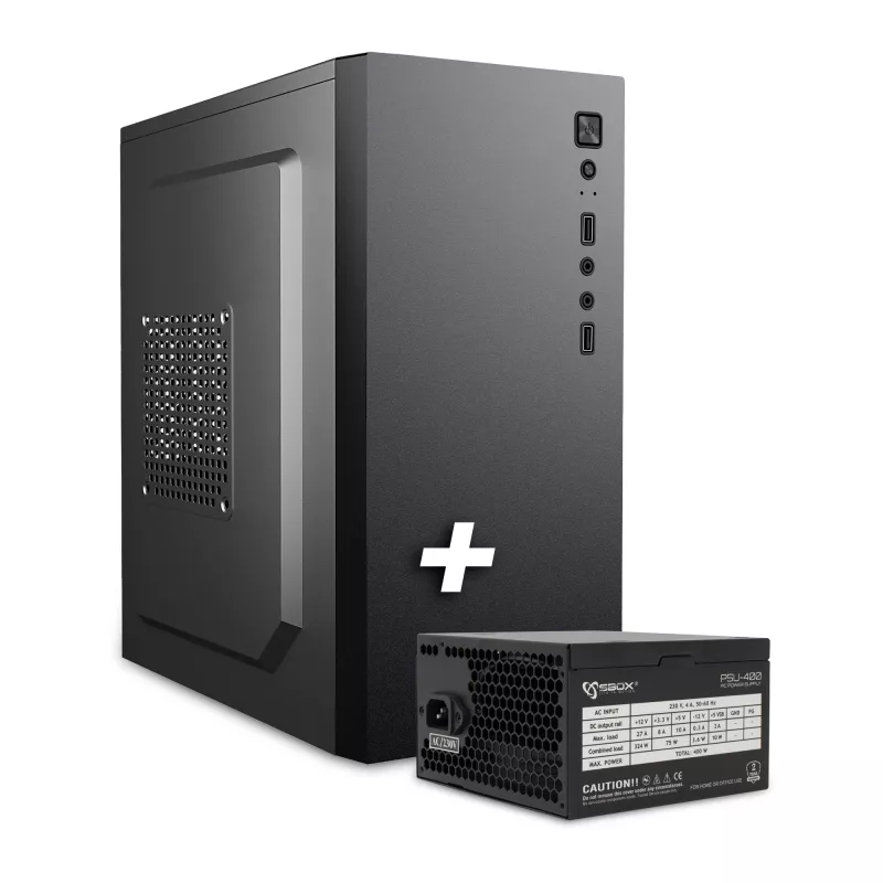 Kompiuterio korpusas Sbox PCC-12 MicroATX juodas