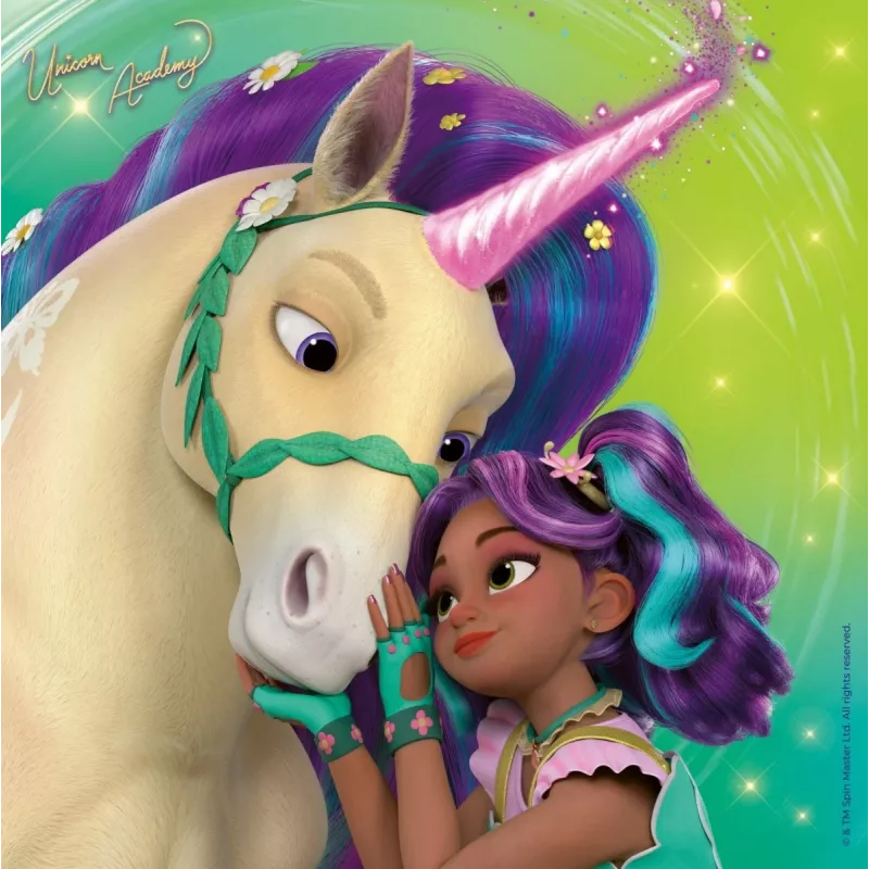 Dėlionė Ravensburger Unicorn Academy — 3 x 49 dalys, rinkinys vaikams