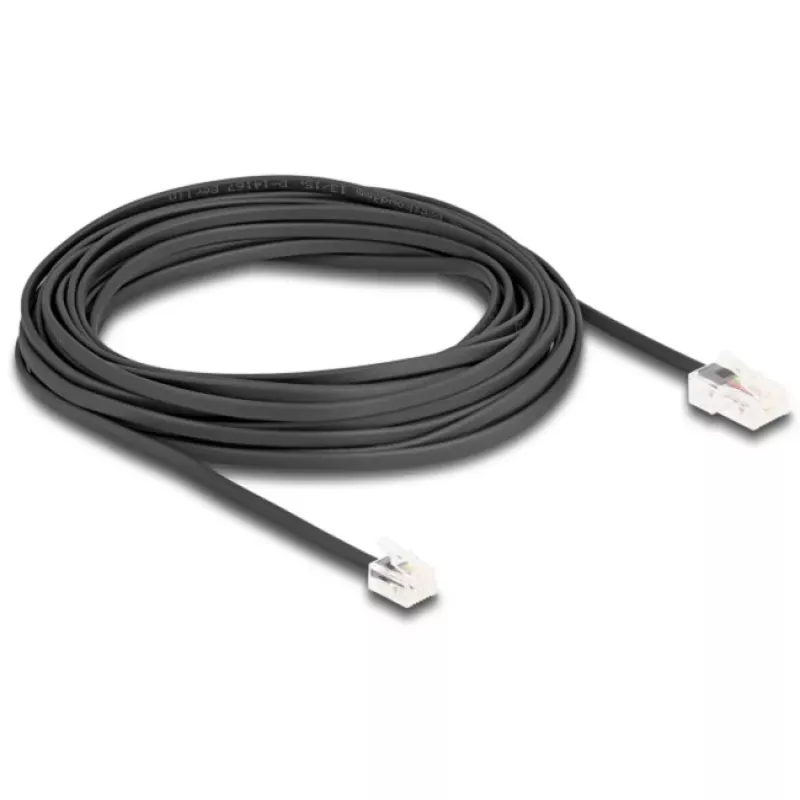 DeLOCK telefono laidas RJ45 kištukas – RJ11 kištukas juodas 10 m
