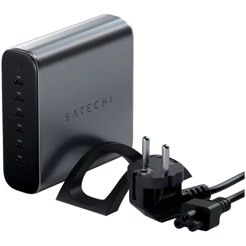 Vidinis įkroviklis Satechi ST-C200GM-EU Universalus Pilkas 6 USB Type-C prievadai