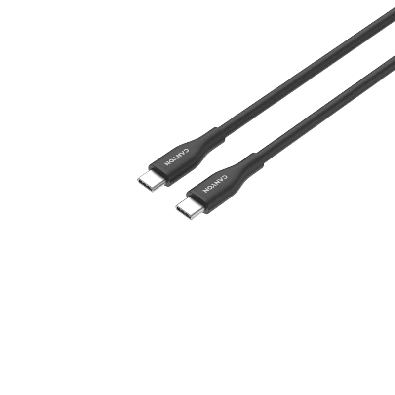 CANYON laidas CC60SC10 C-C 60W 1m Silikoninis Juodas