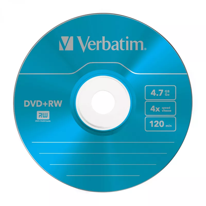 VERBATIM 43297 Verbatim DVD+RW plonas dėklas 5 4,7 GB 4x spalvotas