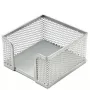 Forpus užrašų popieriaus dėžutė, 9,5x9,5 cm, sidabrinė, perforuotas metalas 1005-007