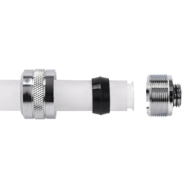 Jungtis Alphacool 17470 — žalvarinė chromuota vandens aušinimo jungtis, skirta PC, aukštis 20 mm, svoris 23 g