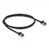 Tinklo kabelis DeLOCK RJ45 Cat.6A S/FTP plonas 1 m juodas