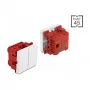 Mygtukinis jungiklis DELOCK Easy 45 1P White — 250 V AC, 10 A, 45×45×37 mm