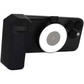 Selfie lemputė RealPower Selfie MagFree LED juoda balta ABS PU