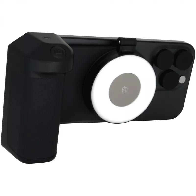 Selfie lemputė RealPower Selfie MagFree LED juoda balta ABS PU