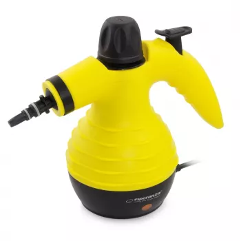 Nešiojamasis garo valytuvas ESPERANZA EHS001 — 0,35 l, 900 W, 3 bar, 115 °C, 40 g/min, su antgaliais grindims, minkštiems baldams ir šepečiu