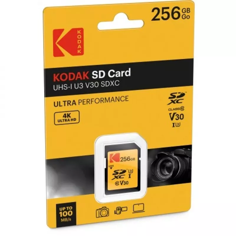 Atminties kortelė Kodak 256 GB UHS-I U3 V30 Ultra EKMSD256GXC10HPRK