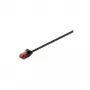 Wentronic Goobay CAT 6 plonas komutacinis kabelis, U/UTP, juodas, 0,15 m - varinis (71547)