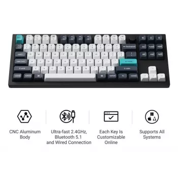 Klaviatūra Wrl Q3 Max RGB/CARBON Juoda Q3M-M4 Keychron