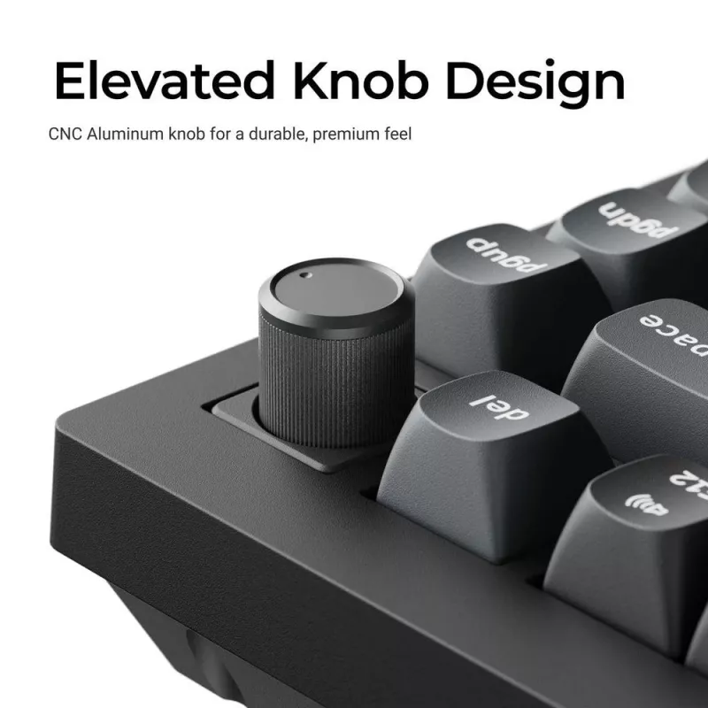 Mechaninė klaviatūra Keychron V1 Ultra 8K — 75%, QWERTY, Bluetooth, laidinė, RGB, juoda