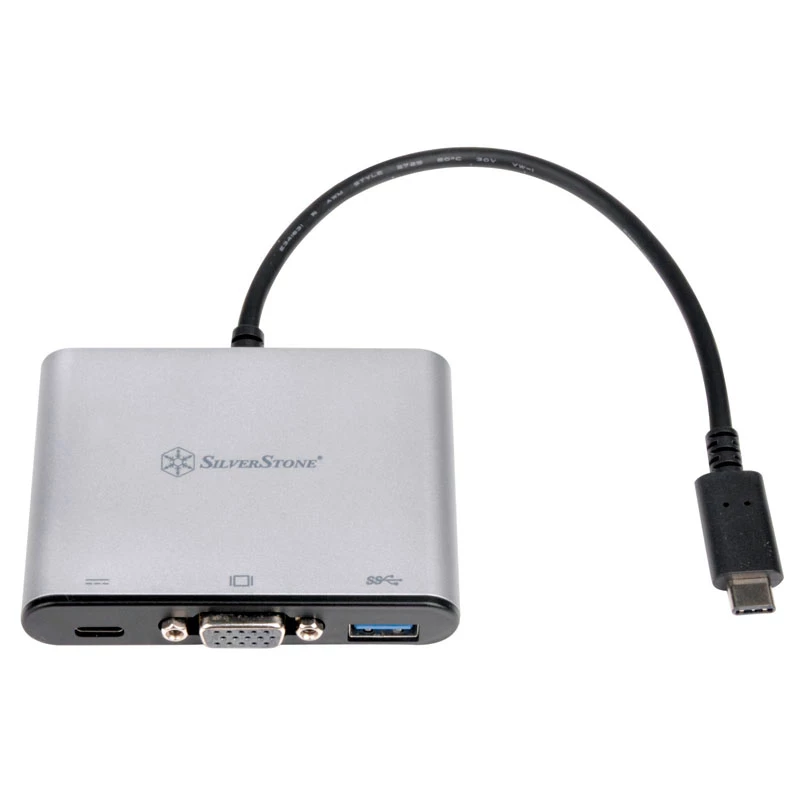 Išorinis vaizdo adapteris SidabrinėSTONE CH7517 USB-C į VGA (Chrontel CH7517) išorinio ekrano prijungimas