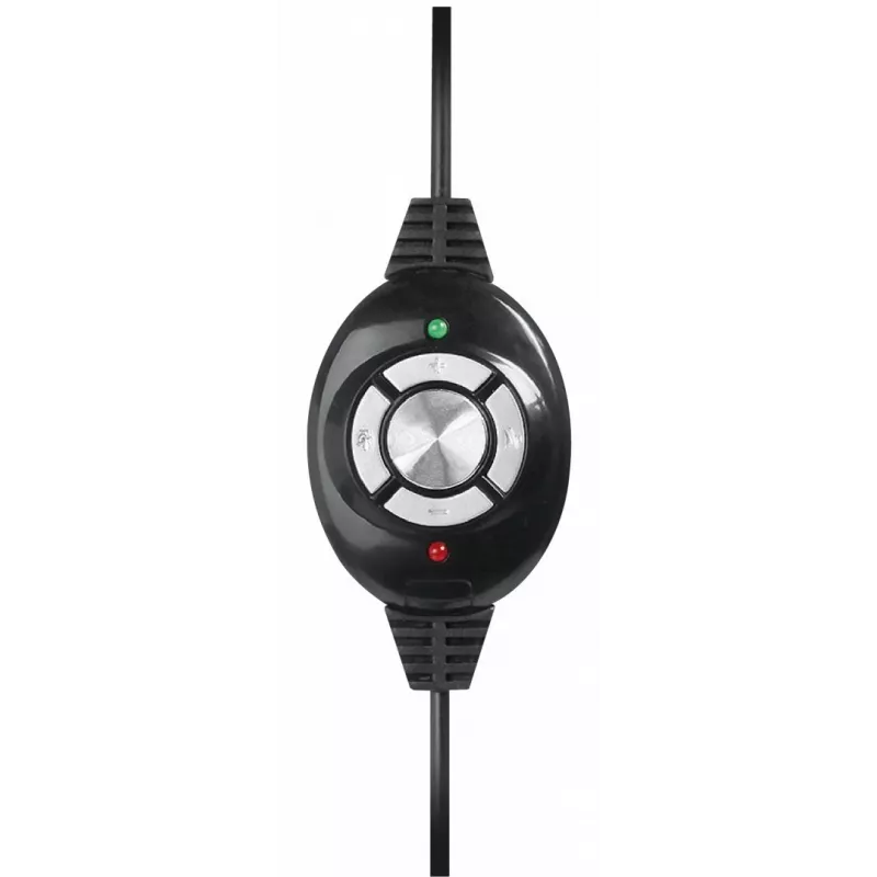 Ausinės MEDIA-TECH MT3573 laidinės binauralinės sulankstomos su strėliniu mikrofonu, 1,9 m kabeliu, USB, juodos