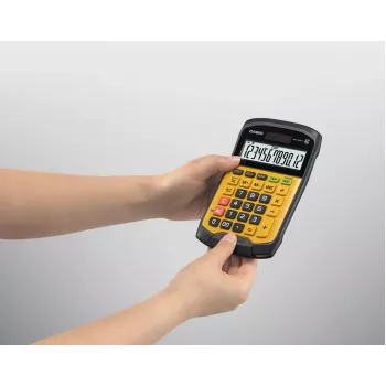 CASIO SKAIČIUOKLIS BIURO ATSPARUS VANDENIUI WM-320MT-S, 12 skaitmenų ekranas. Nuimama klaviatūra, 108,5x168,5, Atsparumo vandeniui ir nešvarumams lygis: IP54