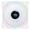 LIAN LI UNI FAN TL LCD 120mm ARGB korpuso ventiliatoriai - balti, 3 vnt. rinkinys