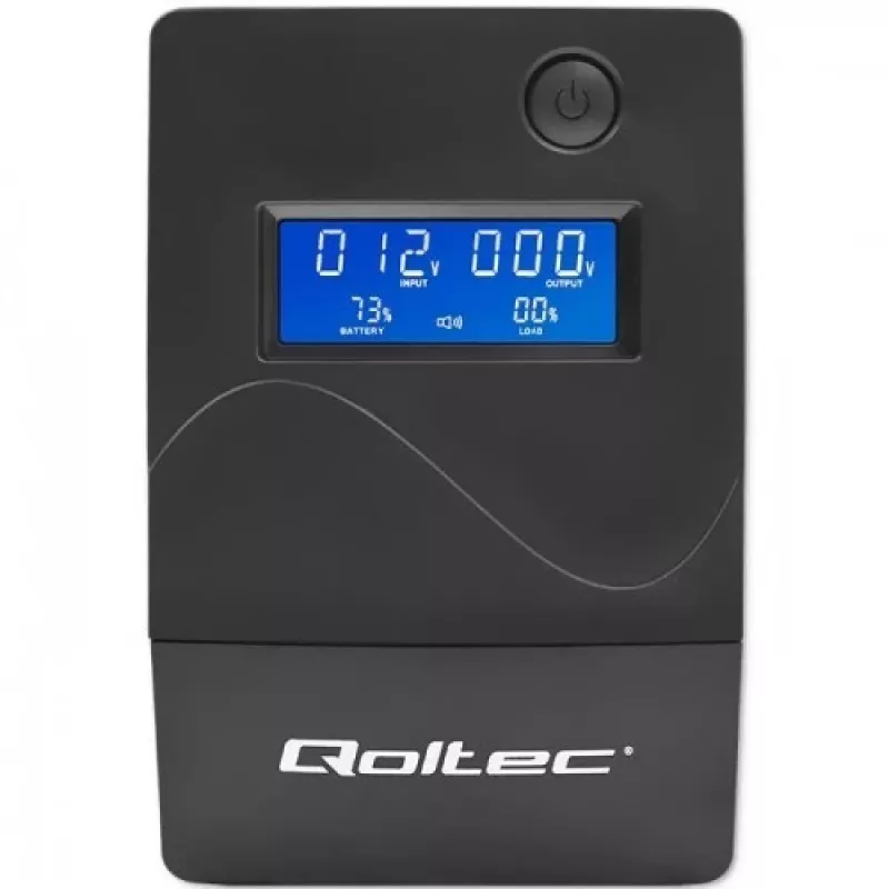 Qoltec Monolith nepertraukiamo maitinimo šaltinis (UPS) Dvigubo keitimo (Online) 1 kVA 600 W 2 SCHUKO lizdai