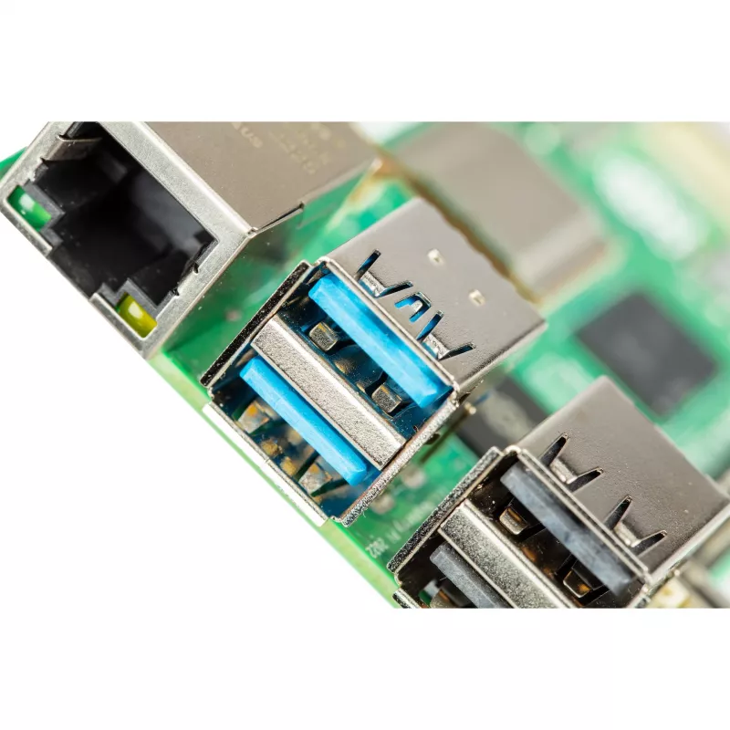Vienplokštis kompiuteris Raspberry Pi 5 kūrimo plokštė — 2400 MHz Arm Cortex-A76, iki 16 GB LPDDR4x, MicroSD, USB 3.2, Wi‑Fi 5