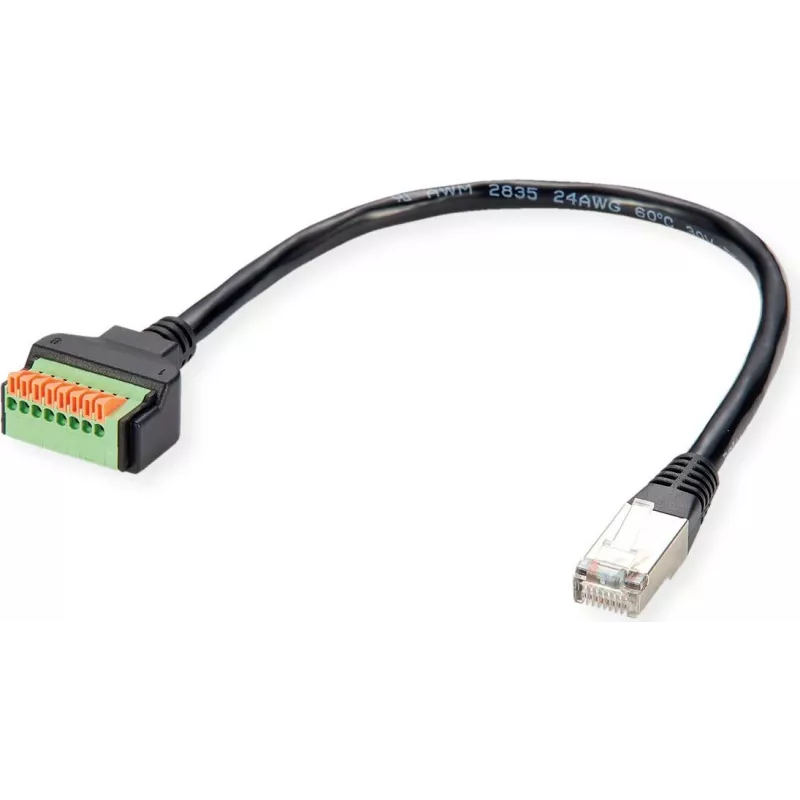 ROLINE kabelio adapteris RJ45 ST - Push- Terminal Block - adapteris - tinklas (12.02.1171)