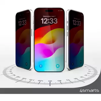 Ekrano apsauga 4smarts 540599 skirta iPhone 15 Plus atspari įbrėžimams