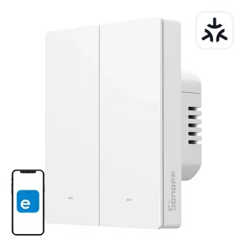 Sieninis WiFi išmanusis jungiklis Sonoff M5-2C-80W 2 kanalų rėmui