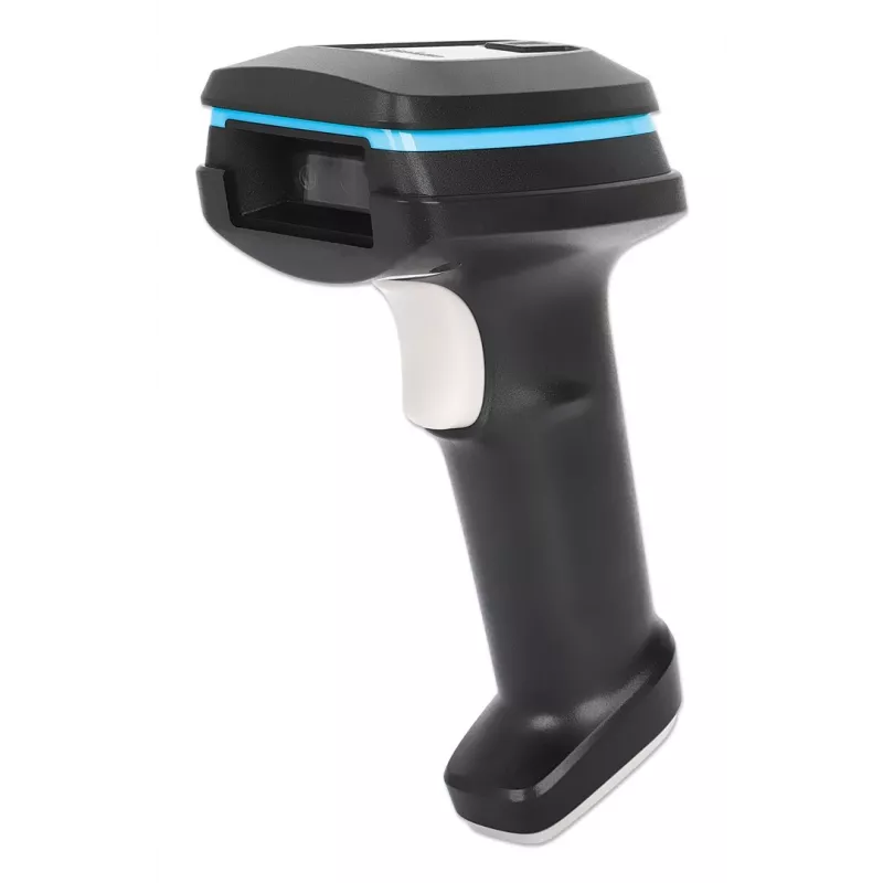 Manhattan 2D ilgo nuotolio LED brūkšninių kodų skaitytuvas, USB, 450 mm skaitymo gylis, maks. aplinkos apšvietimas 100 000 liuksų (saulės šviesa), palaiko simboliką – 1D (x21 versijos) ir 2D (x10 versijos), skaitytuvo RJ45 į USB 1,8 m laidas (populiariausias tipas, kuris yra USB-A), juodas, 3 metų garantija