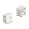 Įžemintas maitinimo lizdas DELOCK Easy 45 T13 Šveicarijai 45×45 mm, 250 V / 10 A, baltas