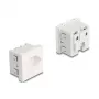 Įžemintas maitinimo lizdas DELOCK Easy 45 T13 Šveicarijai 45×45 mm, 250 V / 10 A, baltas