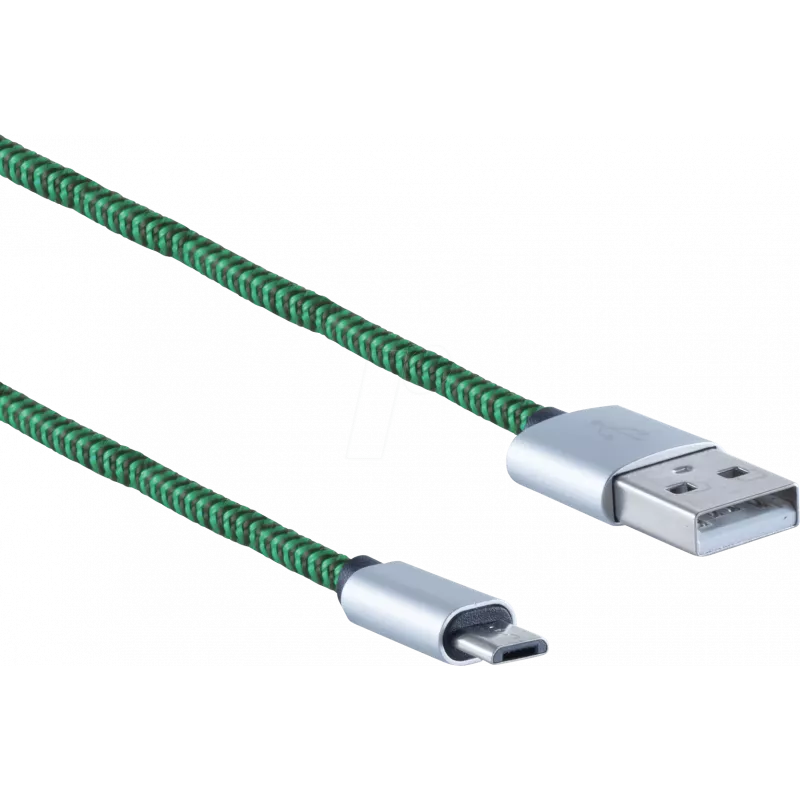 USB laidas ShiverPeaks BS14-50115 0,9 m USB A Micro-USB B žalias