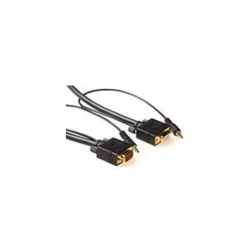 Microconnect MONGH5BMJ vaizdo kabelio adapteris 5 m VGA (D-Sub) + 3,5 mm juodas