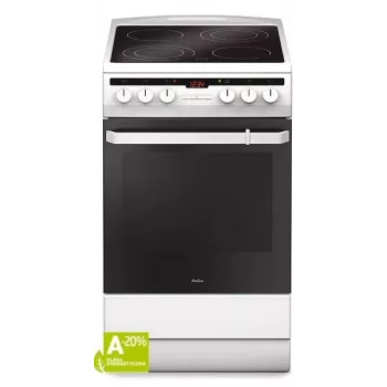 Laisvai pastatoma viryklė Amica SHC 5874 W Elektrinė Keraminė 4 zonos