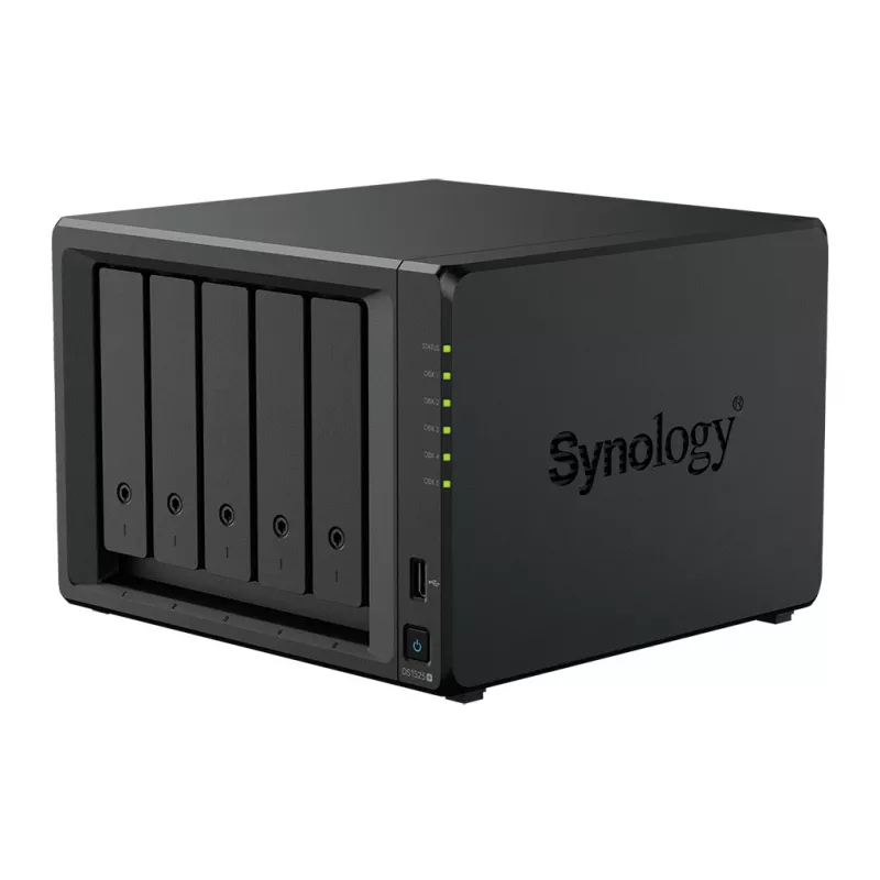 Synology DiskStation DS1525+ NAS / saugojimo serveris Ryzen Embedded V1500B 8 GB DDR4 0 TB Juoda