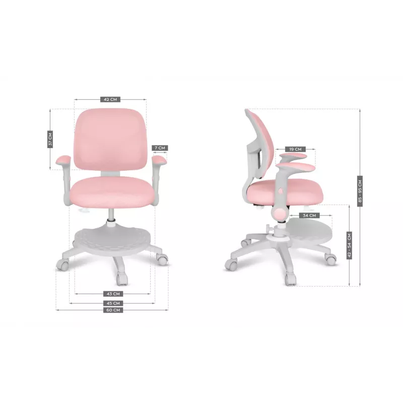 Junior 5.0 Pink swivel chair