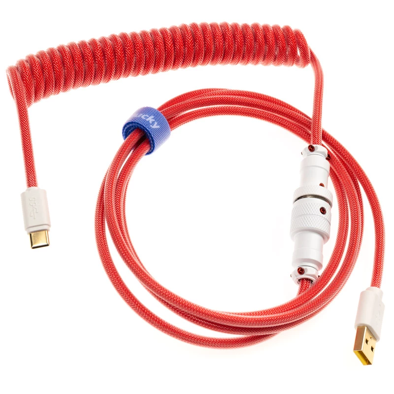 Ducky Premicord USB laidas 1,8 m USB A USB C Rožinis